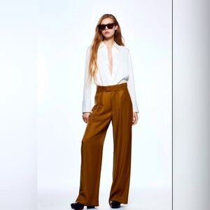 Zara Satin Wide Leg Trousers